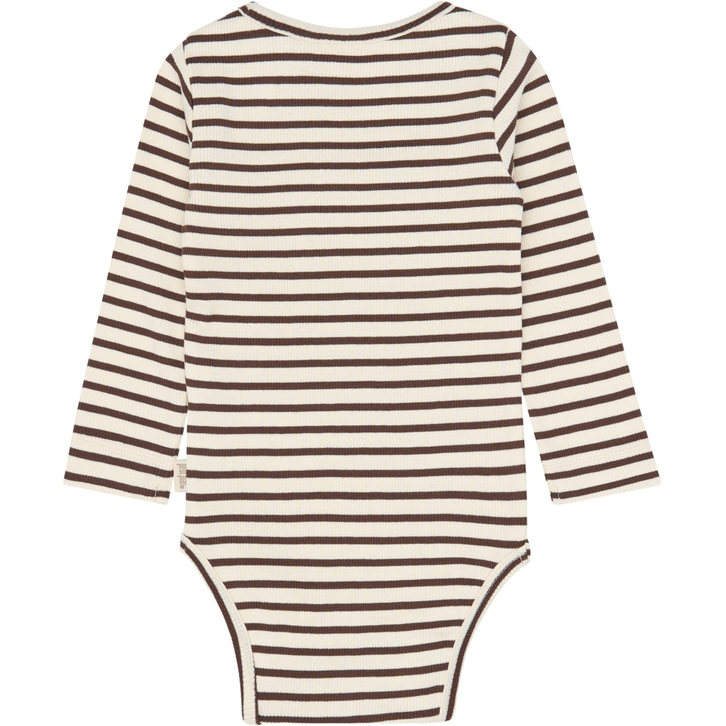 PETIT PIAO PPSky L_S Body Bodystockings Chestnut Striped