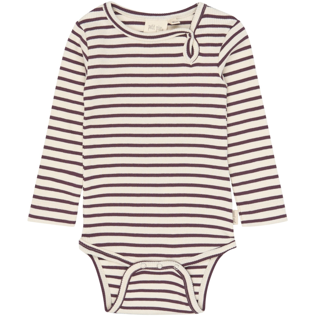 PETIT PIAO PPSky L_S Body Bodystockings Huckleberry Striped