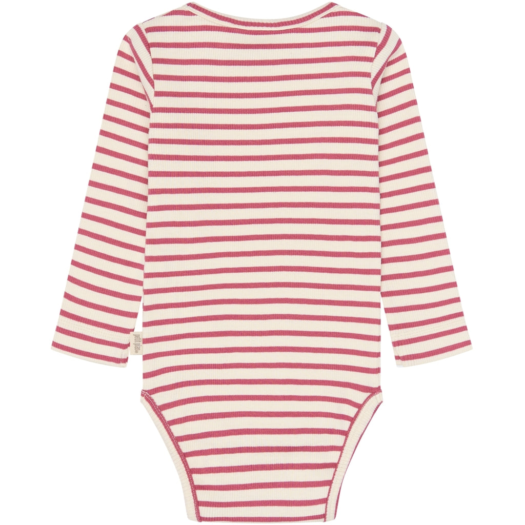 PETIT PIAO PPSky L_S Body Bodystockings Mauvewood Striped