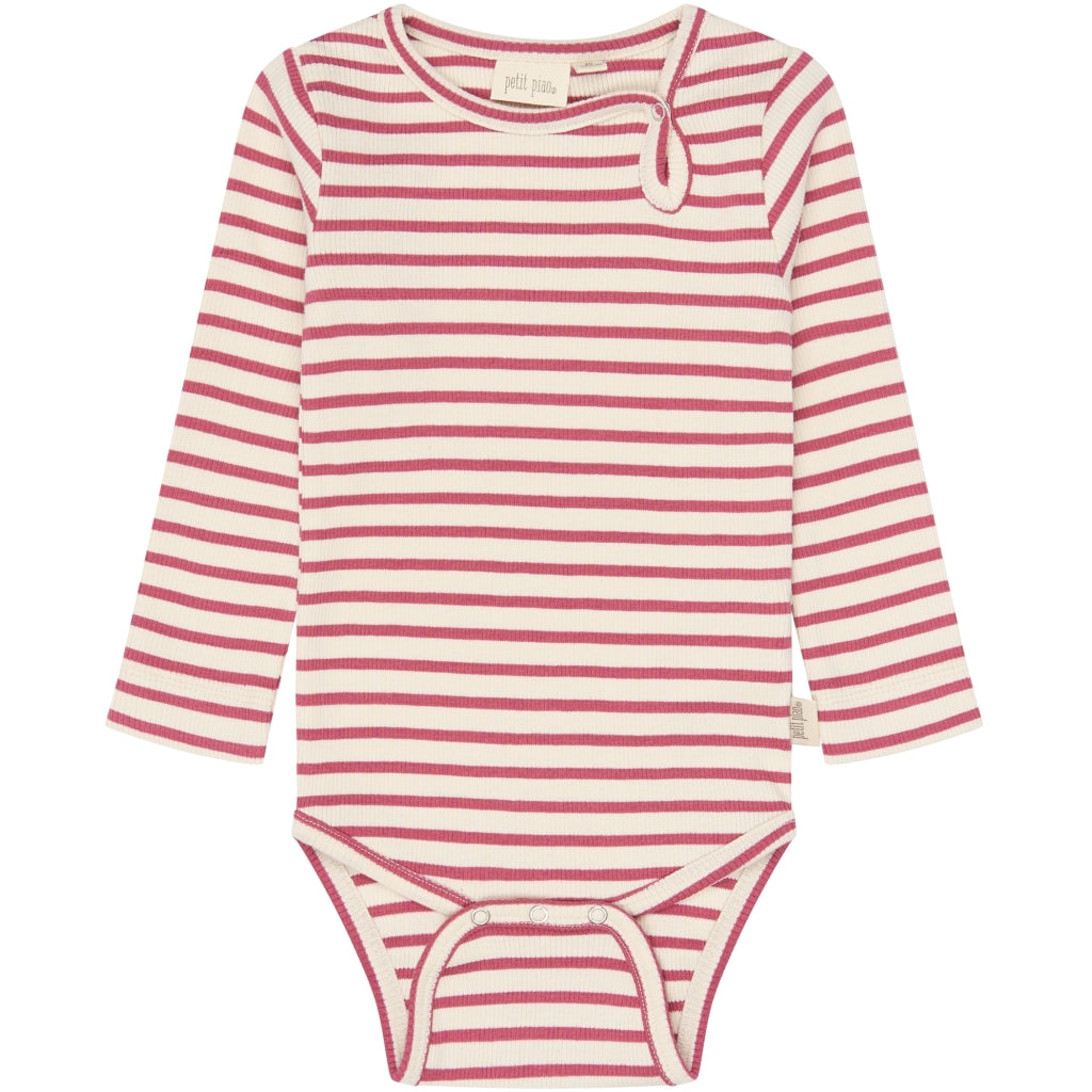 PETIT PIAO PPSky L_S Body Bodystockings Mauvewood Striped