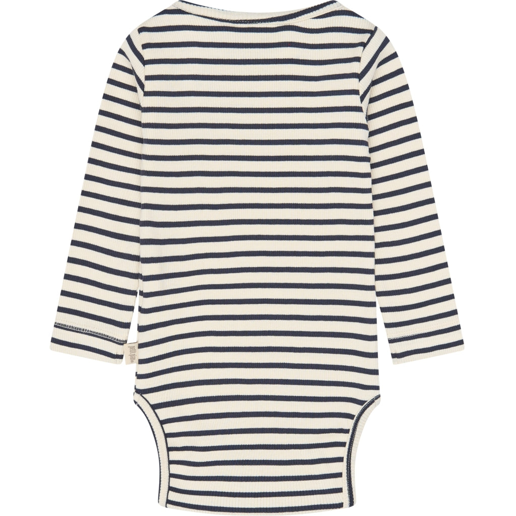 PETIT PIAO PPSky L_S Body Bodystockings Navy Blazer Striped