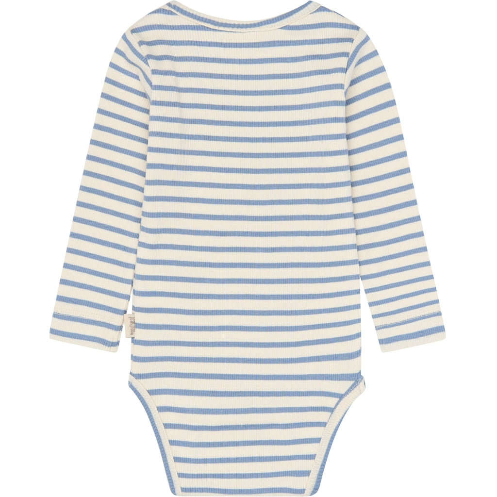 PETIT PIAO PPSky L_S Body Bodystockings Stonewash Striped
