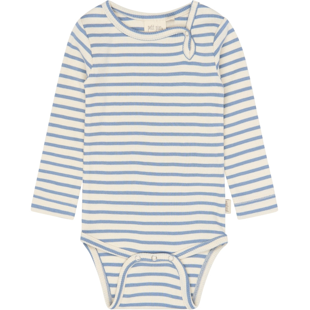 PETIT PIAO PPSky L_S Body Bodystockings Stonewash Striped