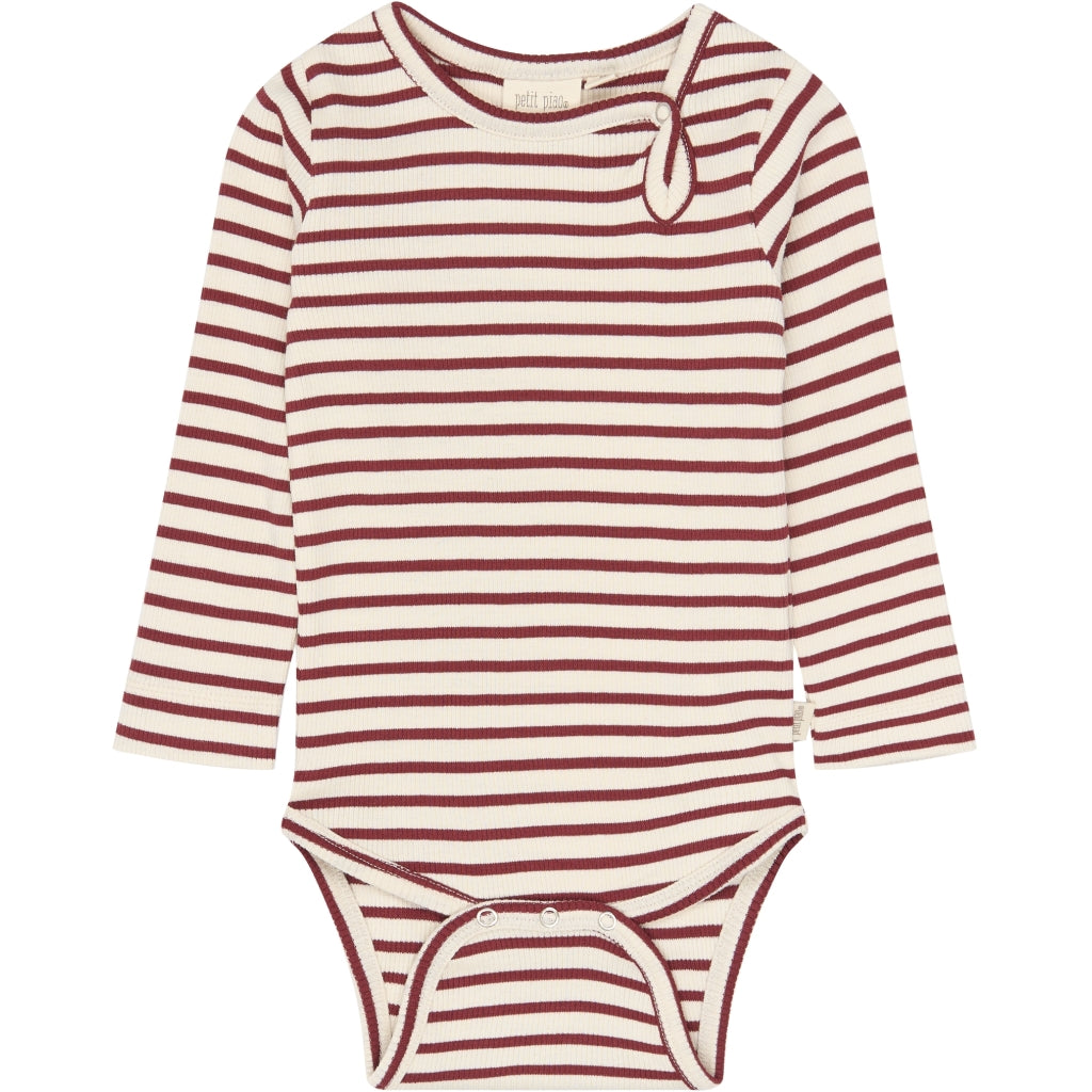 PETIT PIAO PPSky L_S Body Bodystockings Syrah Striped