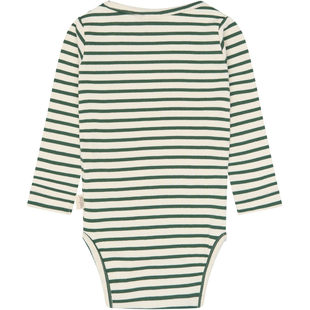 PETIT PIAO PPSky L_S Body Bodystockings Trekking Green Striped