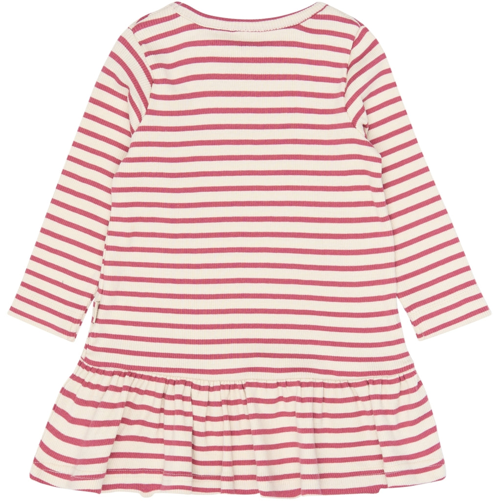 PETIT PIAO PPSky L_S Dress Kjoler Mauvewood Striped