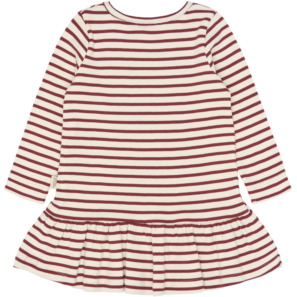 PETIT PIAO PPSky L_S Dress Kjoler Syrah Striped