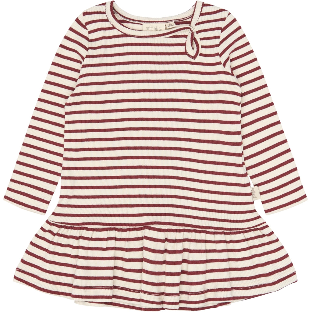 PETIT PIAO PPSky L_S Dress Kjoler Syrah Striped