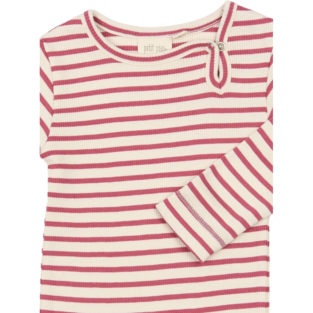PETIT PIAO PPSky L_S Jumpsuit Heldragter Mauvewood Striped