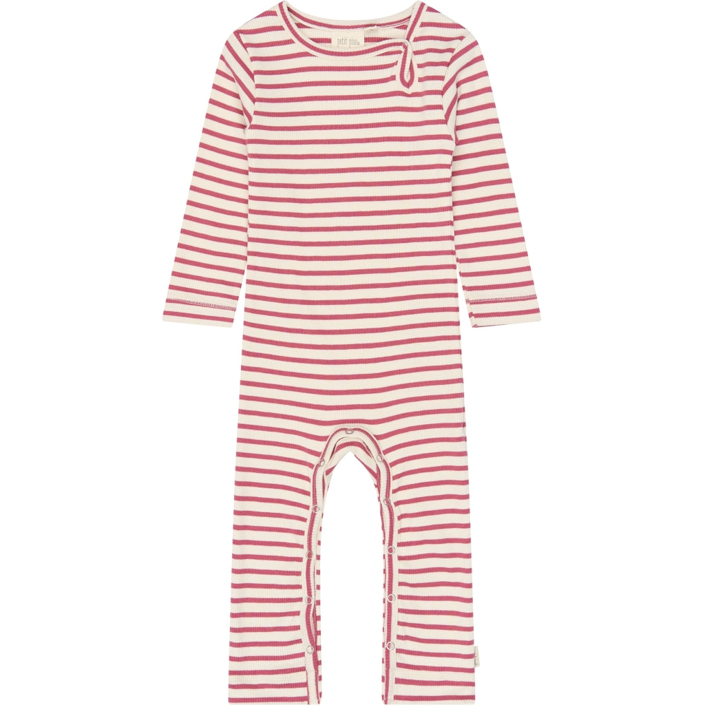 PETIT PIAO PPSky L_S Jumpsuit Heldragter Mauvewood Striped