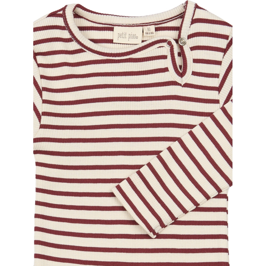 PETIT PIAO PPSky L_S Jumpsuit Heldragter Syrah Striped