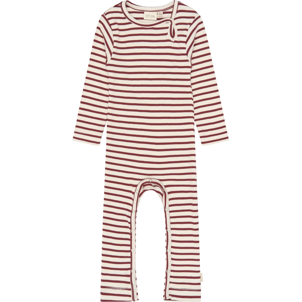 PETIT PIAO PPSky L_S Jumpsuit Heldragter Syrah Striped