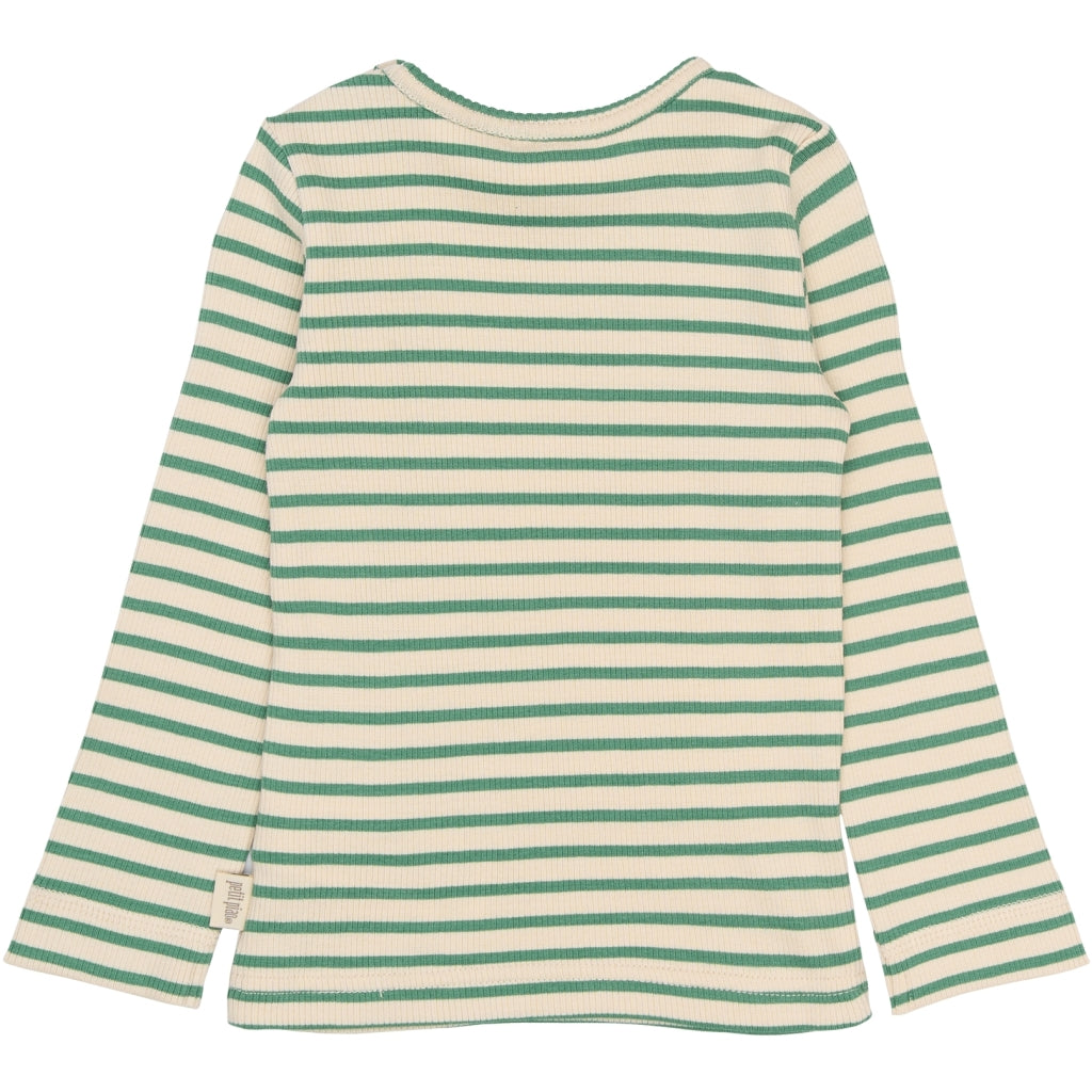 PETIT PIAO PPSky L_S Tee Langærmet bluse Frosty Spruce Striped