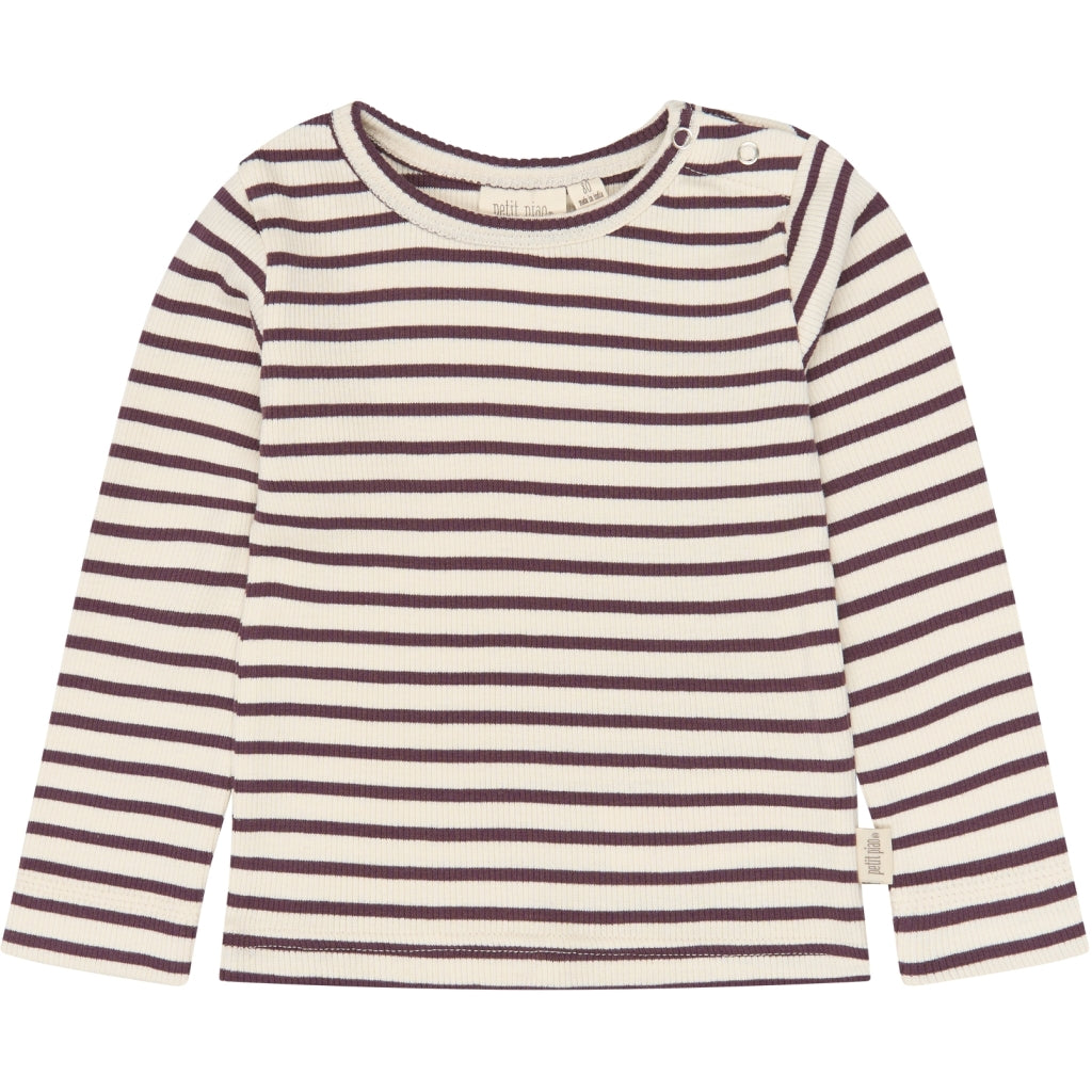 PETIT PIAO PPSky L_S Tee Langærmet bluse Huckleberry Striped
