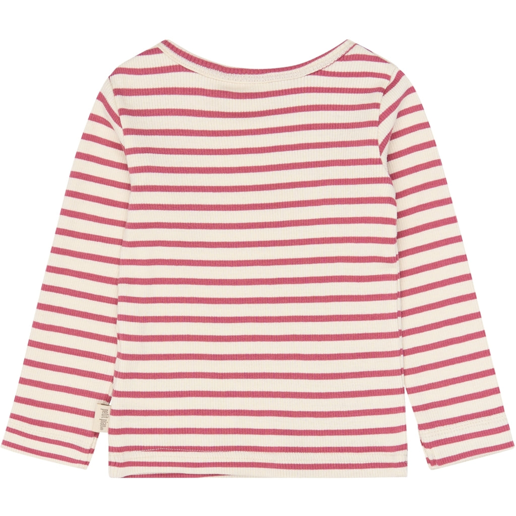 PETIT PIAO PPSky L_S Tee Langærmet bluse Mauvewood Striped