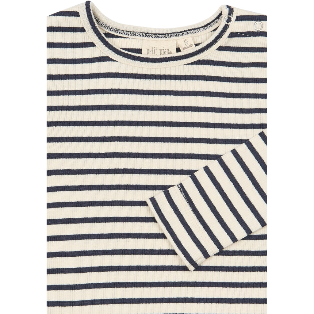 PETIT PIAO PPSky L_S Tee Langærmet bluse Navy Blazer Striped