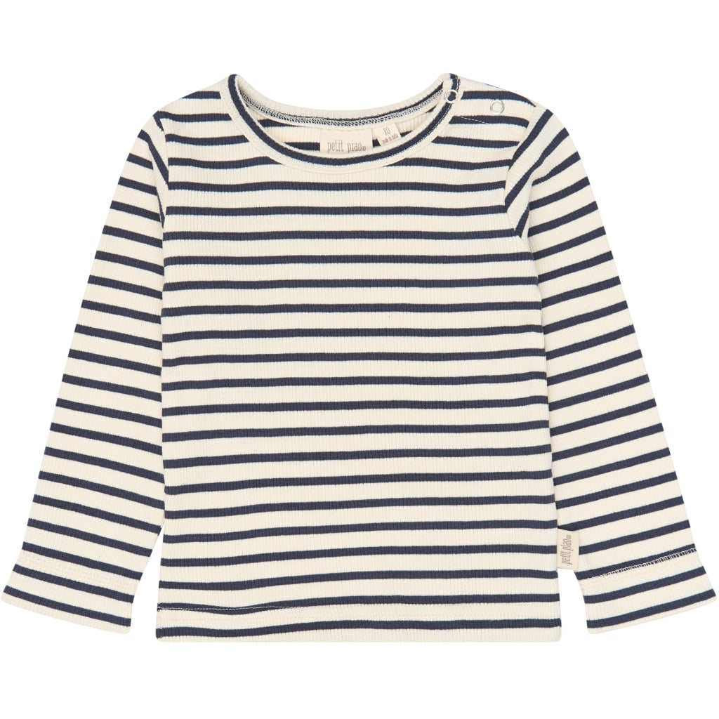 PETIT PIAO PPSky L_S Tee Langærmet bluse Navy Blazer Striped