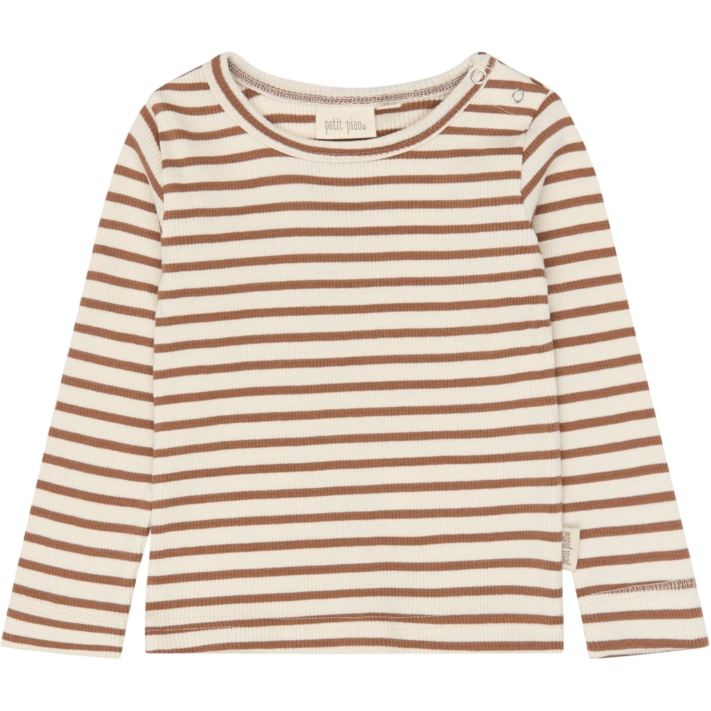 PETIT PIAO PPSky L_S Tee Langærmet bluse Rawhide Striped