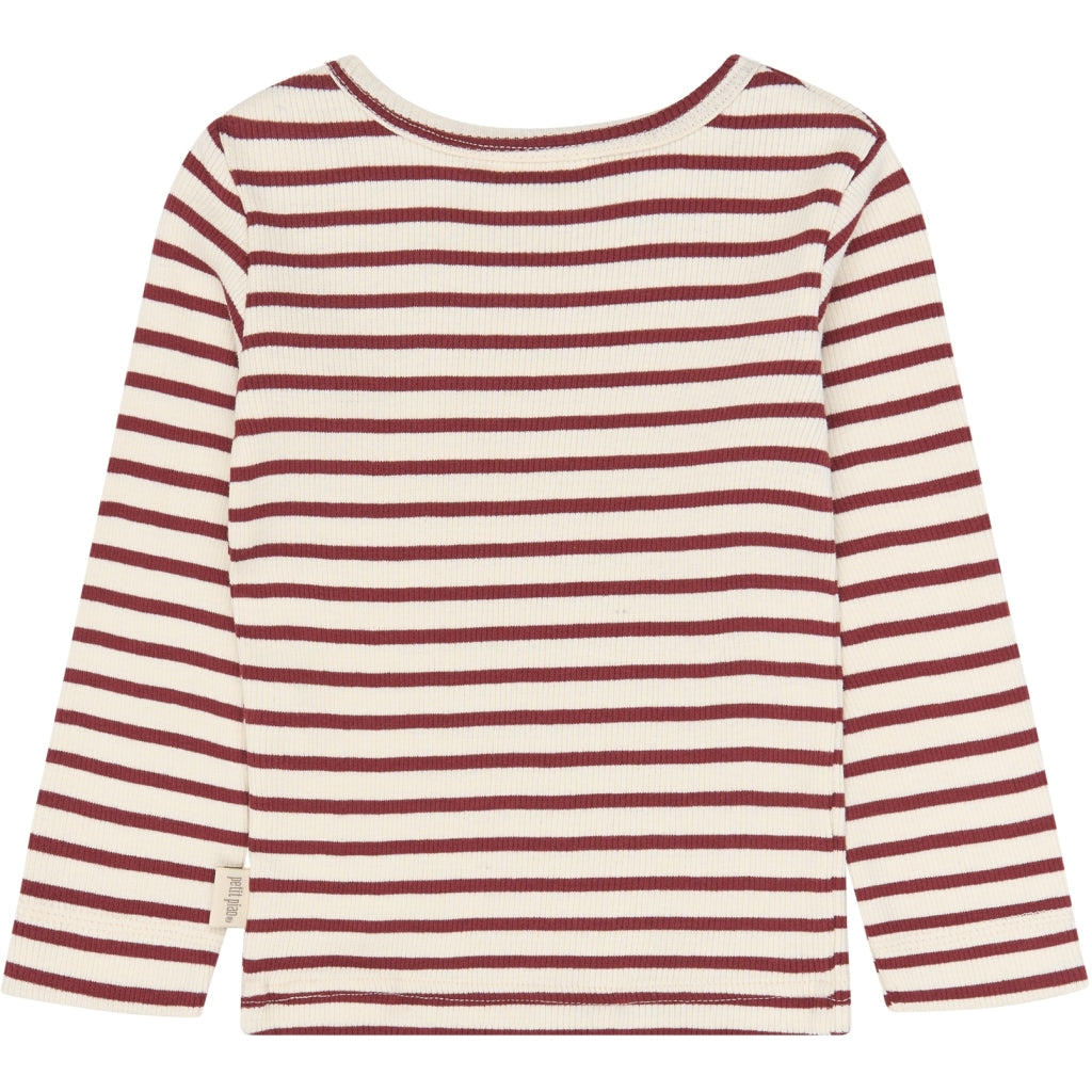 PETIT PIAO PPSky L_S Tee Langærmet bluse Syrah Striped