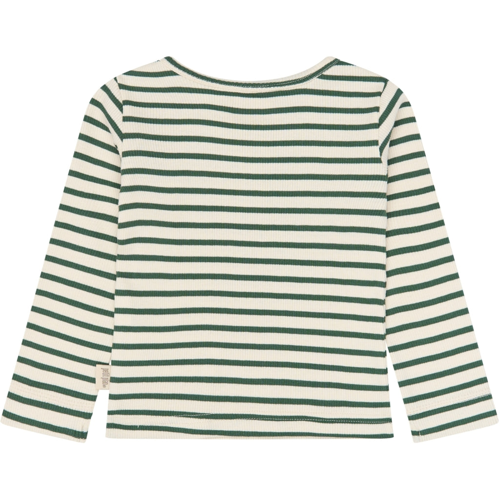 PETIT PIAO PPSky L_S Tee Langærmet bluse Trekking Green Striped