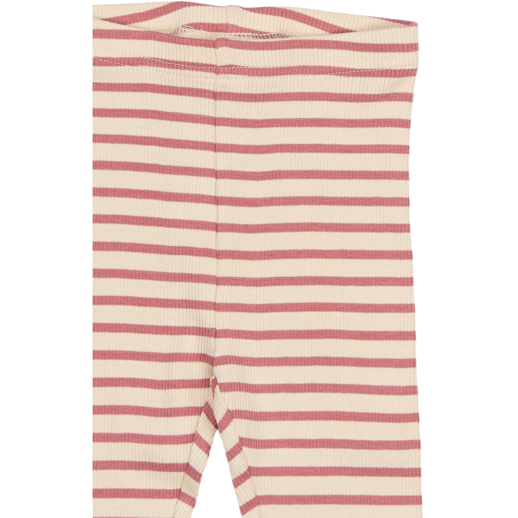 PETIT PIAO PPSky Leggings Leggings Dusty Rose Striped