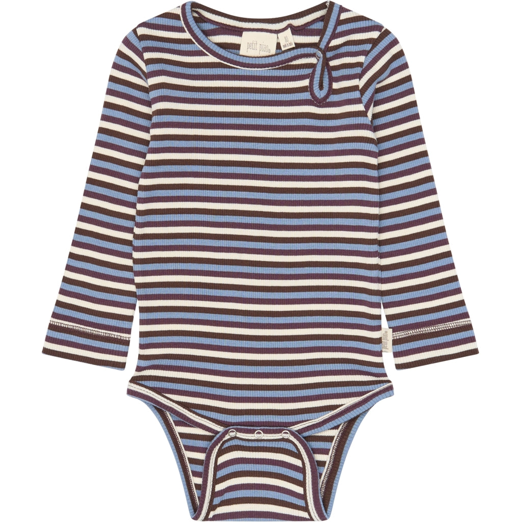 PETIT PIAO PPSong L_S Body Bodystockings Huckleberry Multistriped