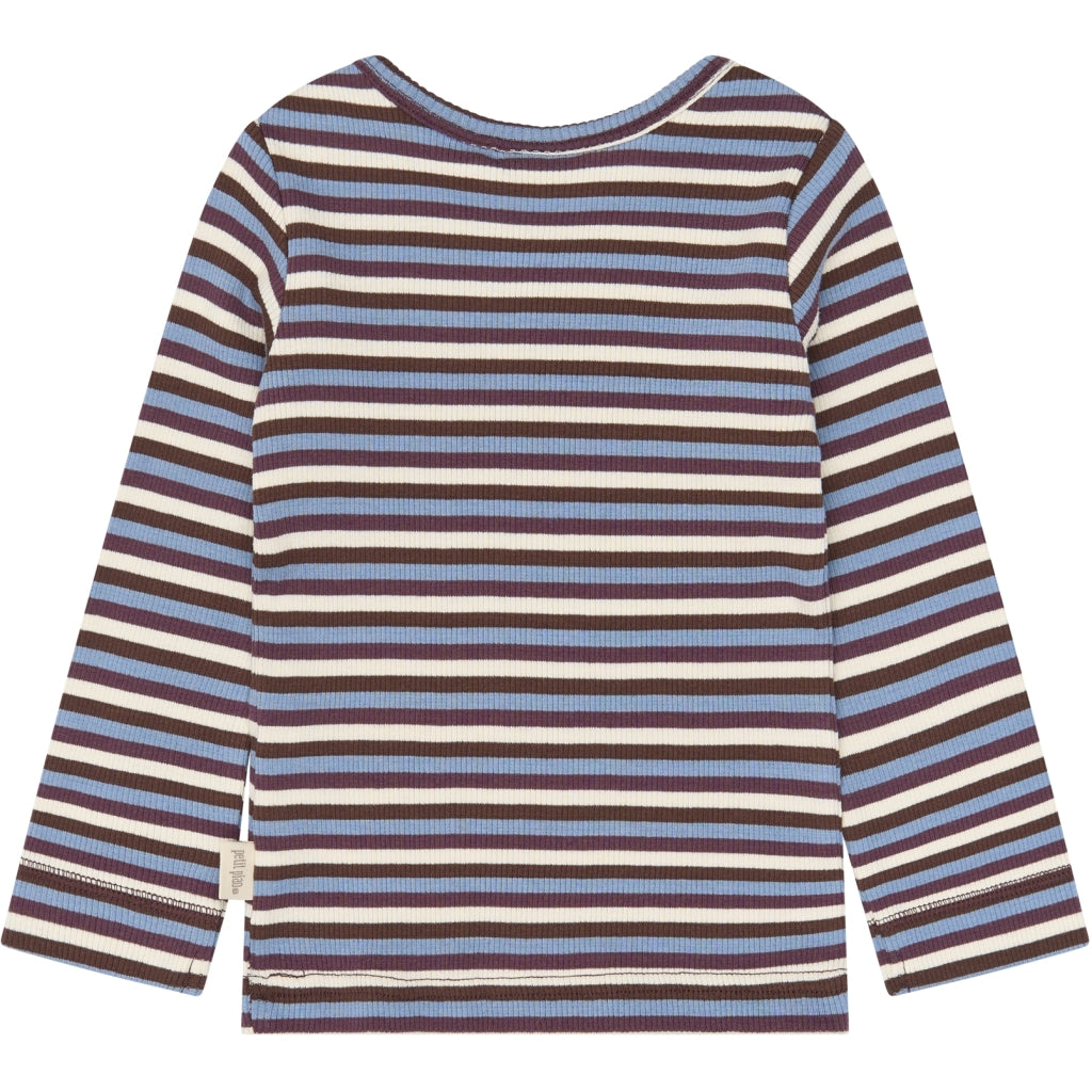PETIT PIAO PPSong L_S Tee Langærmet bluse Huckleberry Multistriped
