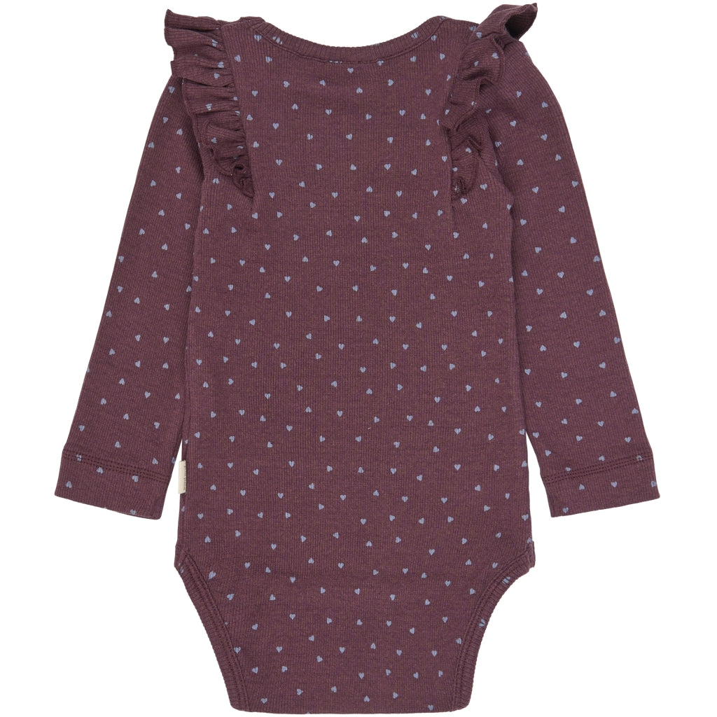 PETIT PIAO PPSonja L_S Body Bodystockings Huckleberry Heart AOP