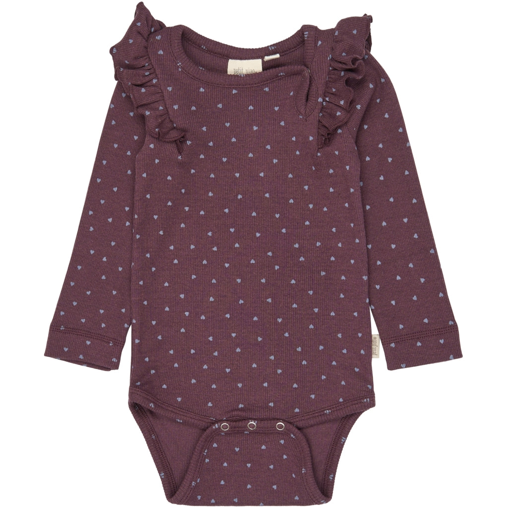 PETIT PIAO PPSonja L_S Body Bodystockings Huckleberry Heart AOP