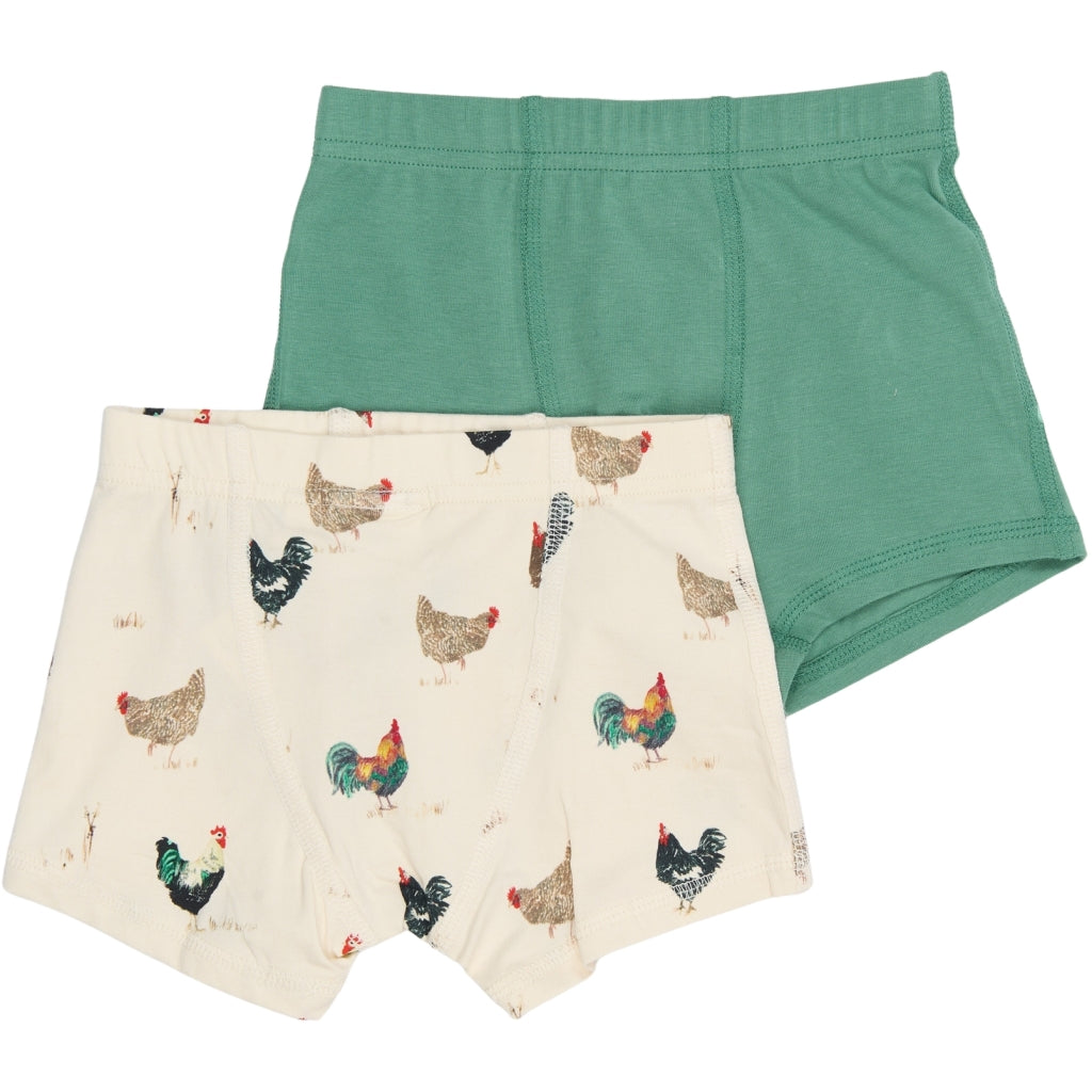 PETIT PIAO PPStar Boxers 2-pack Undertøj Eggnog Rooster AOP