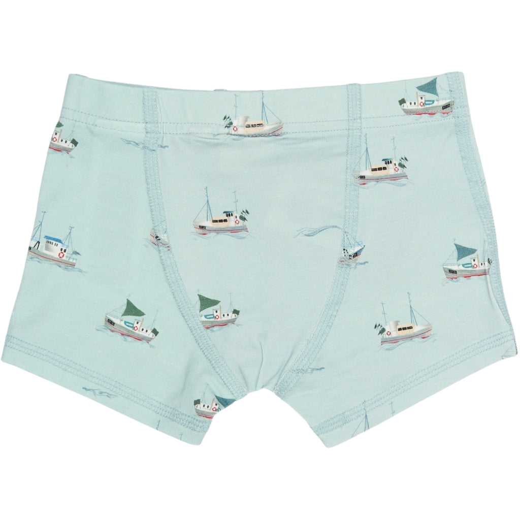 PETIT PIAO PPStar Boxers 2-pack Undertøj Illusion Blue Boat AOP
