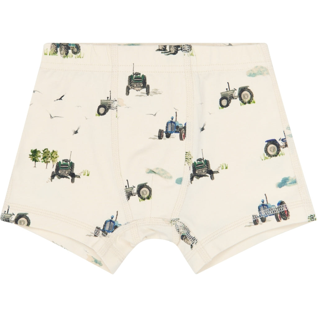 PETIT PIAO PPStar Boxers 2-pack Undertøj Eggnog Tractor AOP