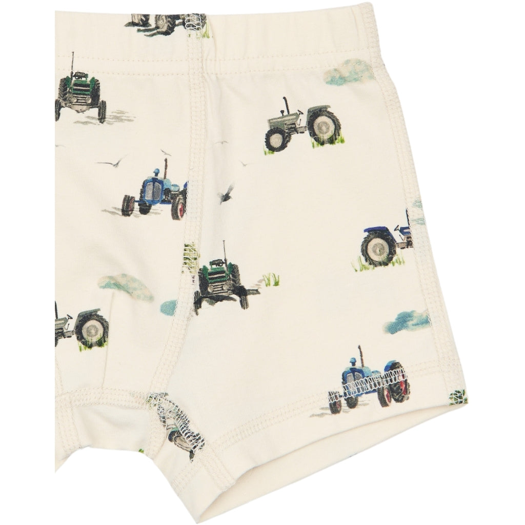 PETIT PIAO PPStar Boxers 2-pack Undertøj Eggnog Tractor AOP