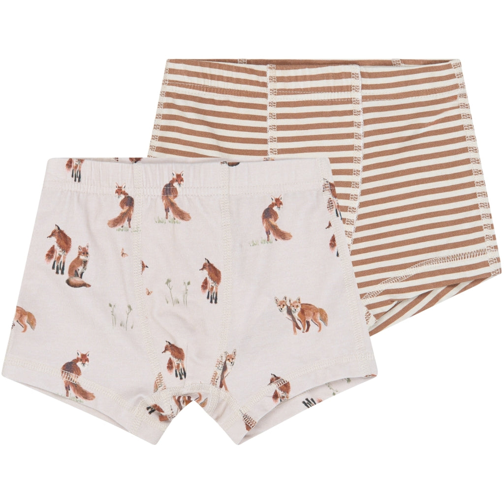 PETIT PIAO PPStar Boxers 2-pack Undertøj Gray Morn Fox AOP
