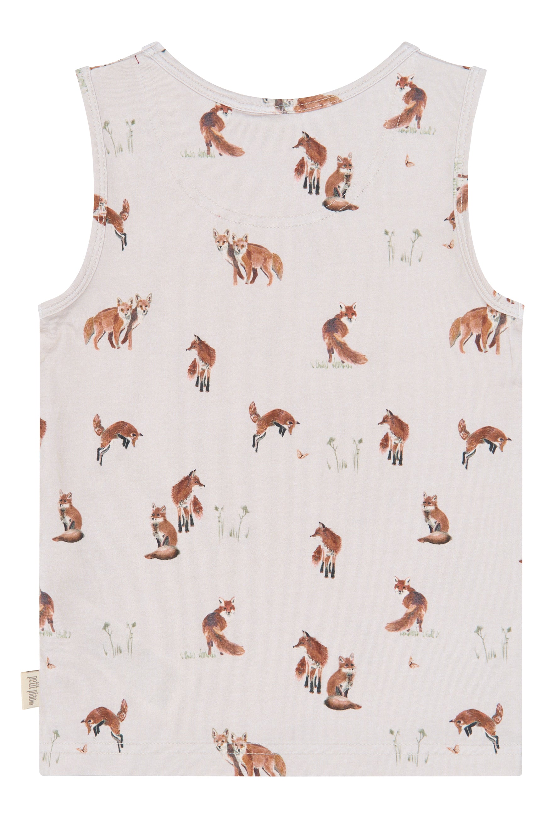 PETIT PIAO PPStar Boys Undershirt Undertøj Gray Morn Fox AOP