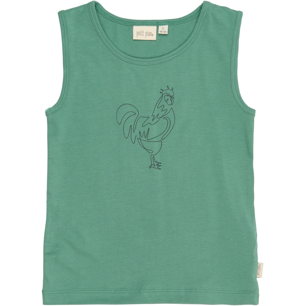 PETIT PIAO PPStar Boys Undershirt 2-pack Undertøj Eggnog Rooster AOP