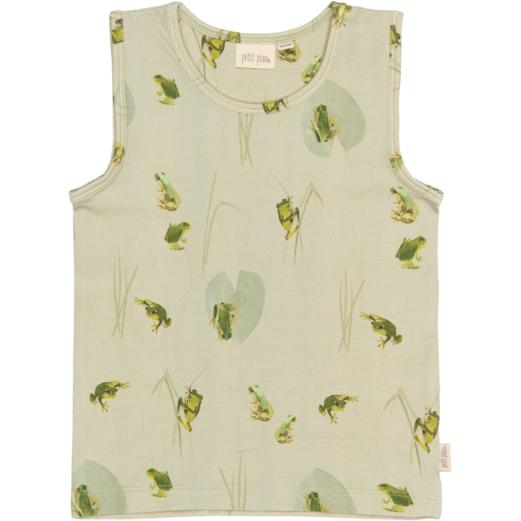PETIT PIAO PPStar Boys Undershirt 2-pack Undertøj Tidal Foam Frog AOP