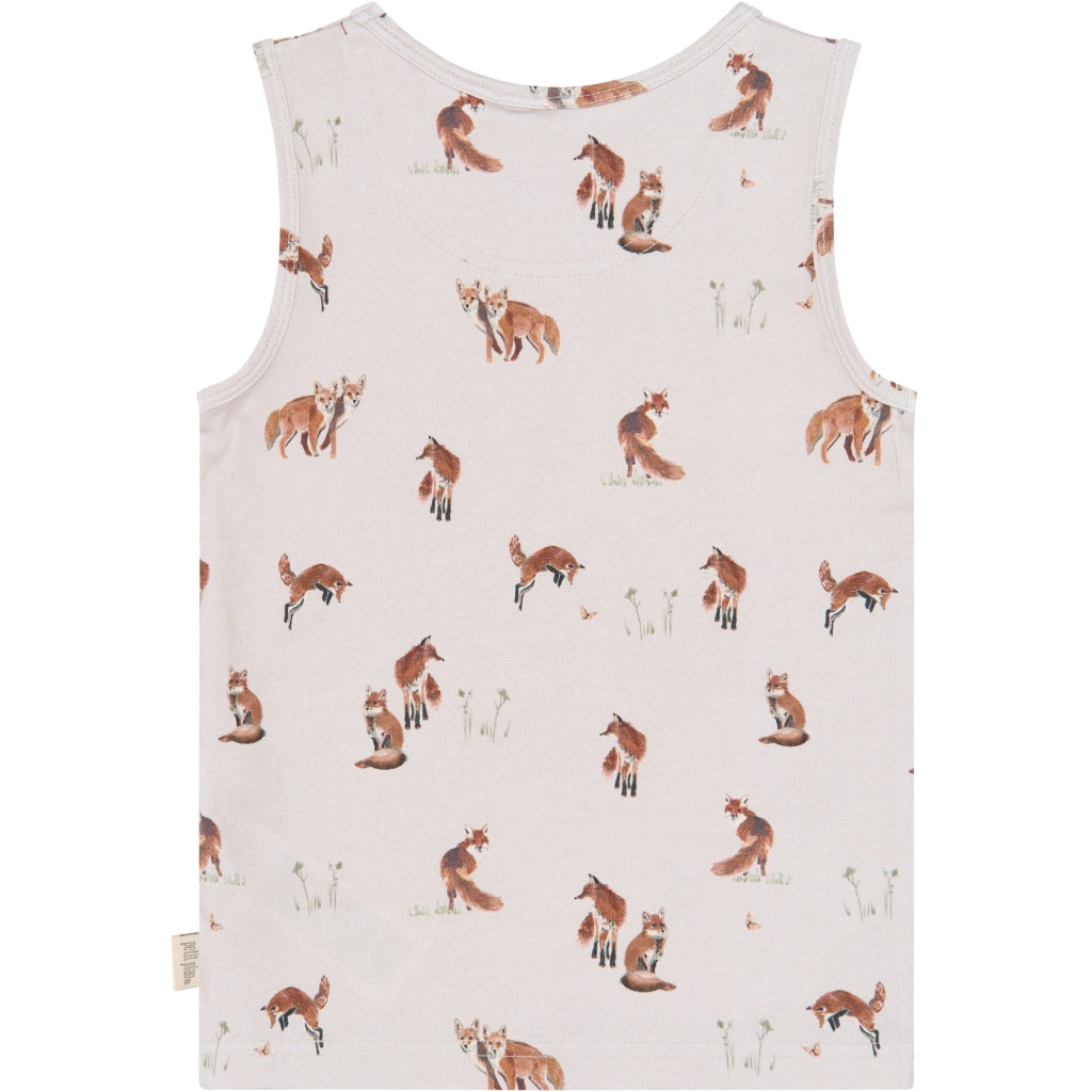 PETIT PIAO PPStar Boys Undershirt 2-pack Undertøj Gray Morn Fox AOP