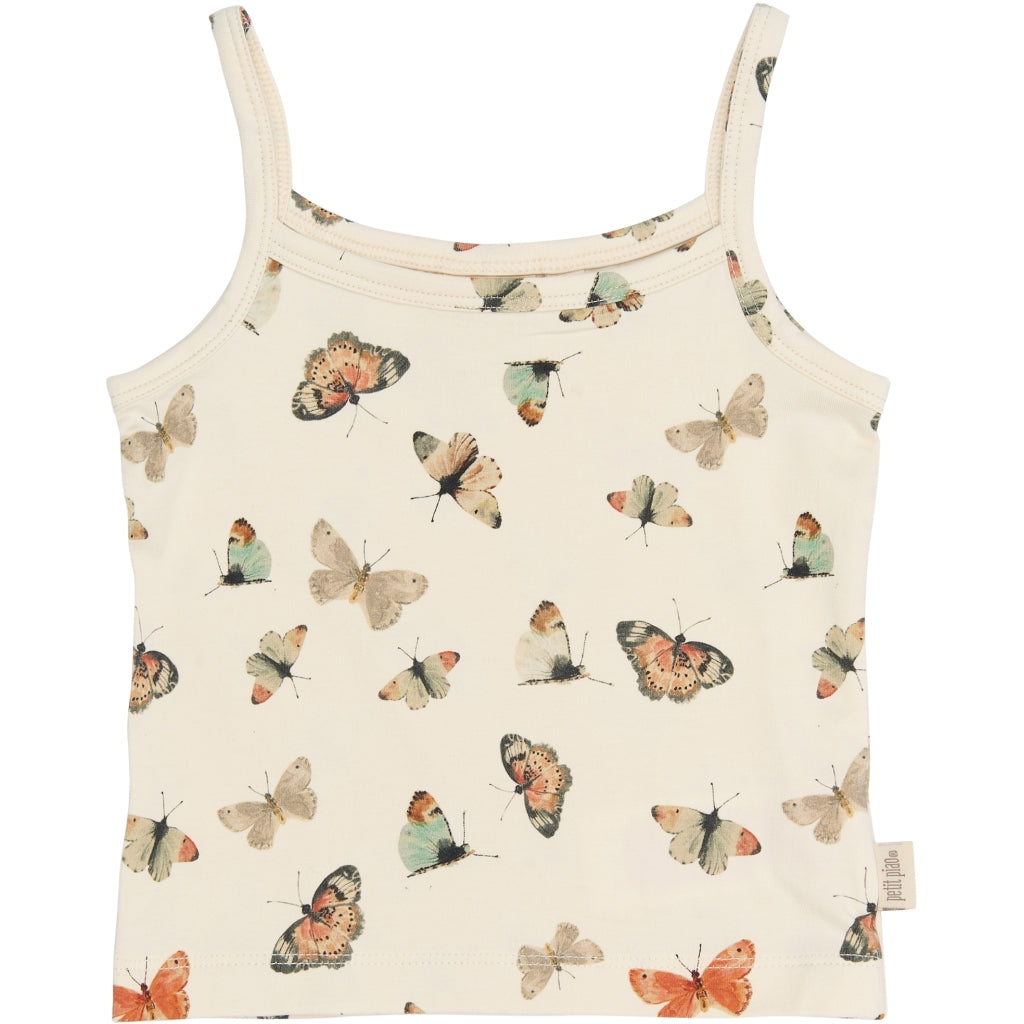 PETIT PIAO PPStar Girls Undershirt 2-pack Undertøj Eggnog Butterfly AOP