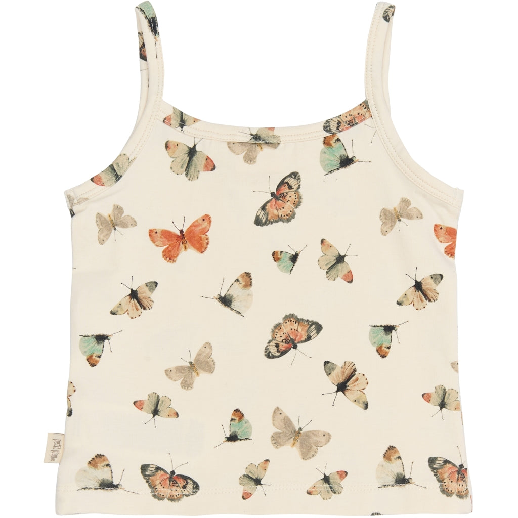 PETIT PIAO PPStar Girls Undershirt 2-pack Undertøj Eggnog Butterfly AOP