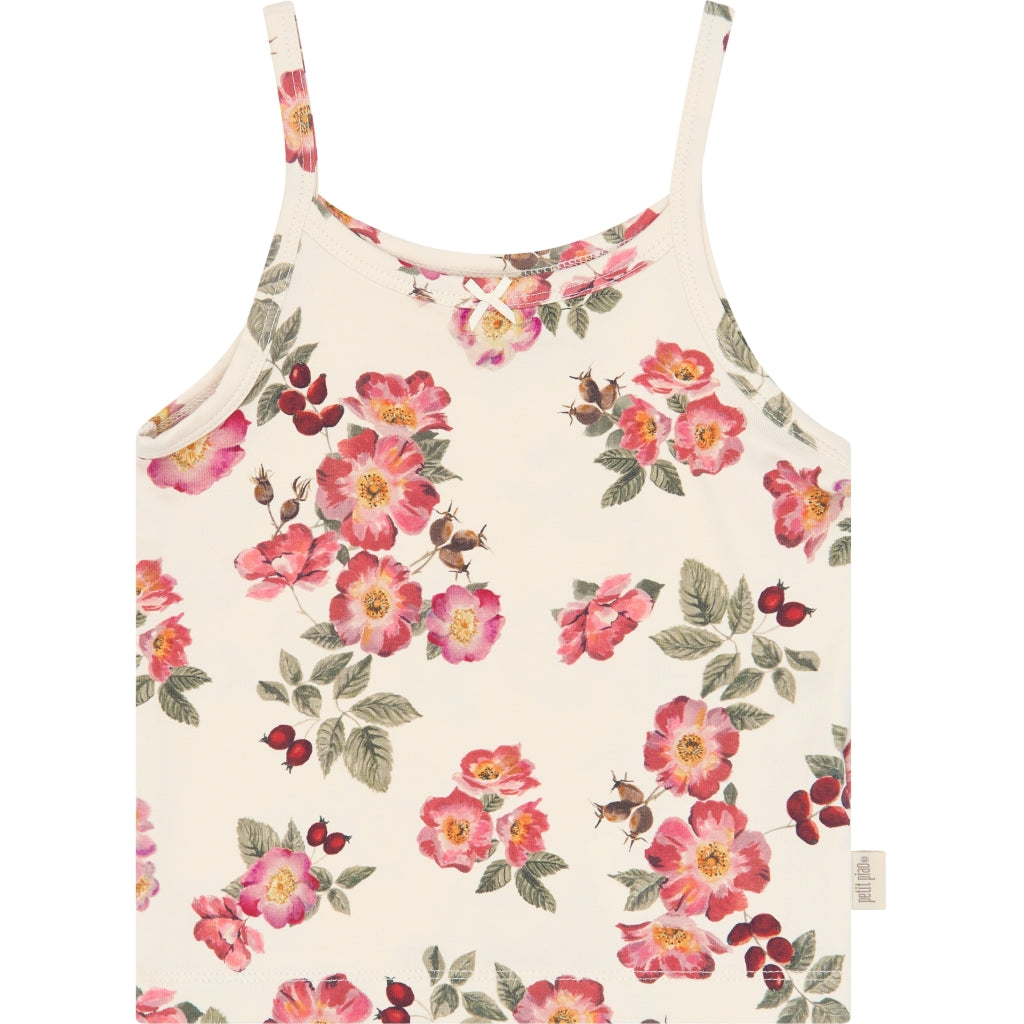 PETIT PIAO PPStar Girls Undershirt 2-pack Undertøj Eggnog Rosehip AOP