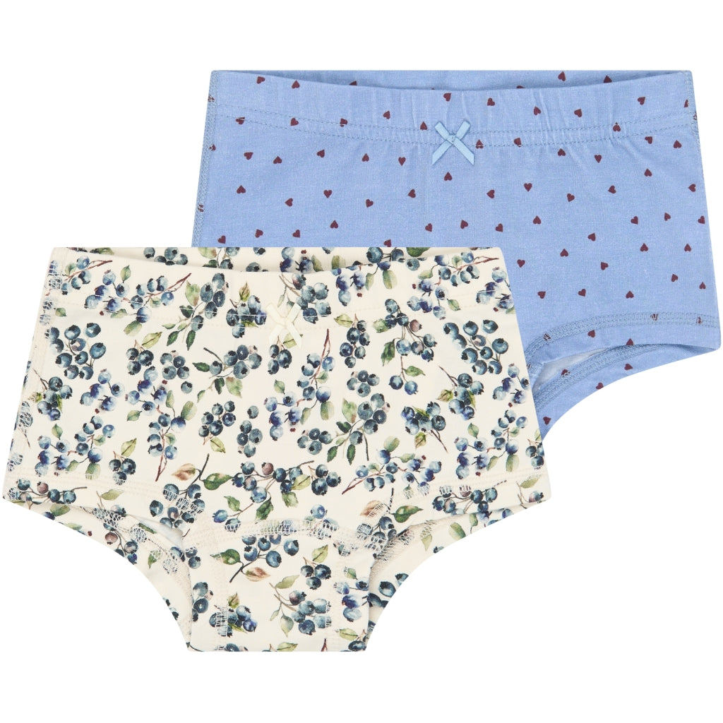 PETIT PIAO PPStar Hipsters 2-pack Undertøj Eggnog Blueberry AOP
