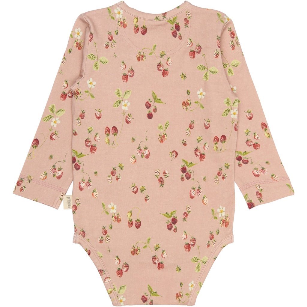PETIT PIAO PPStar L_S Body Bodystockings Misty Rose Strawberry AOP