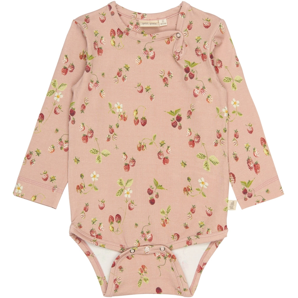 PETIT PIAO PPStar L_S Body Bodystockings Misty Rose Strawberry AOP