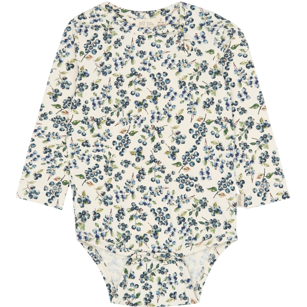 PETIT PIAO PPStar L_S Body Bodystockings Eggnog Blueberry AOP