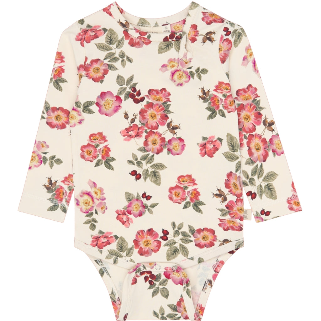 PETIT PIAO PPStar L_S Body Bodystockings Eggnog Rosehip AOP