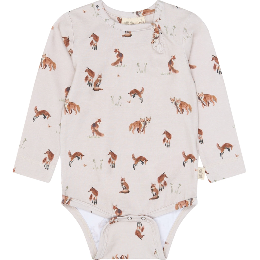 PETIT PIAO PPStar L_S Body Bodystockings Gray Morn Fox AOP