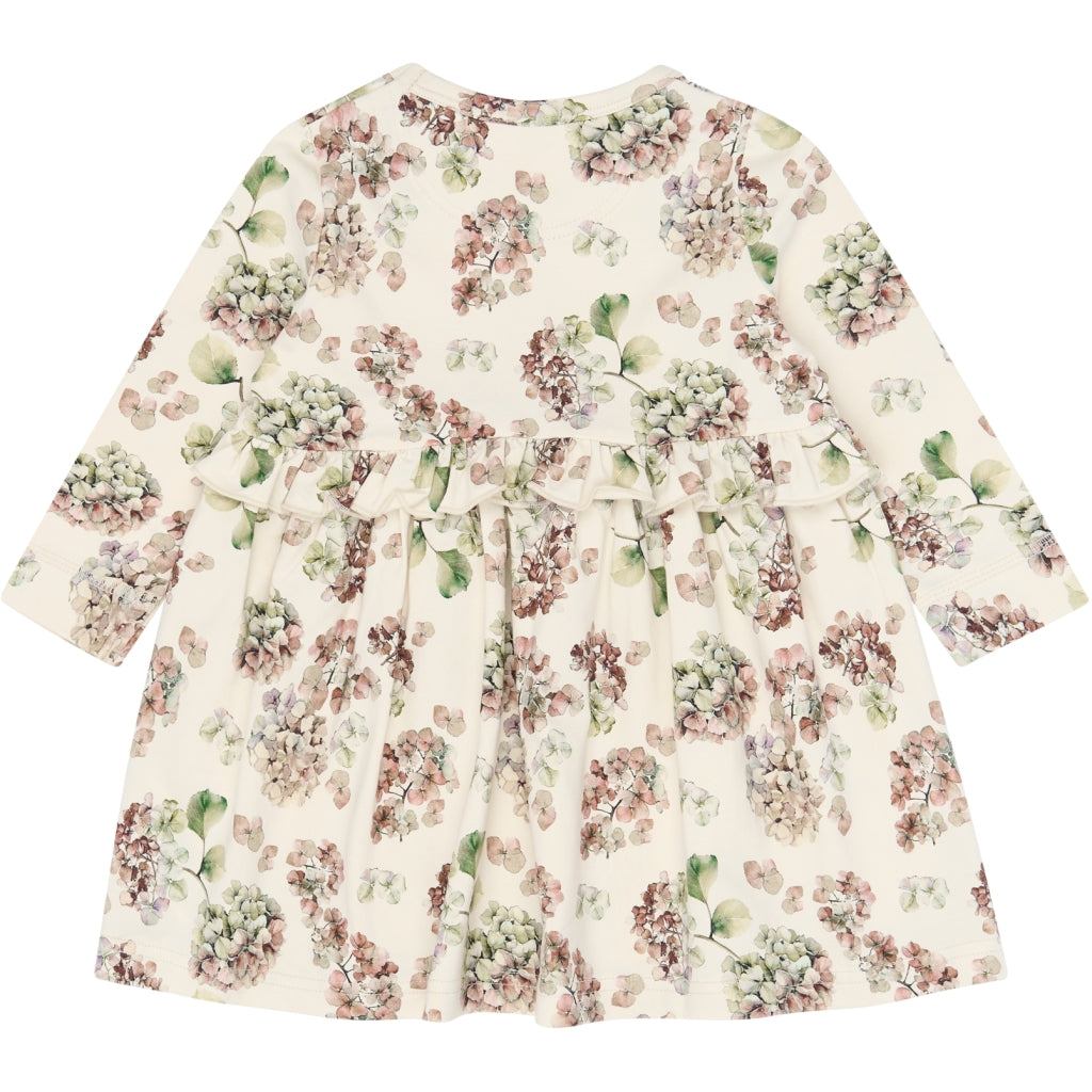 PETIT PIAO PPStar L_S Dress Kjoler Eggnog Hydranger AOP