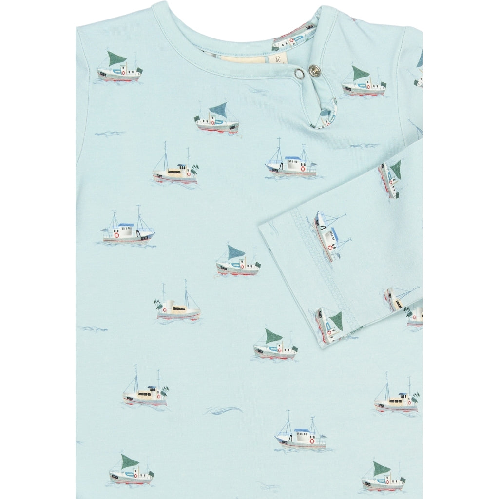 PETIT PIAO PPStar L_S Jumpsuit Heldragter Illusion Blue Boat AOP