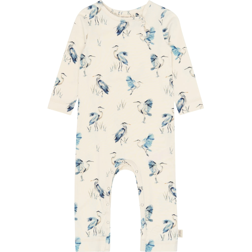 PETIT PIAO PPStar L_S Jumpsuit Heldragter Eggnog Heron AOP